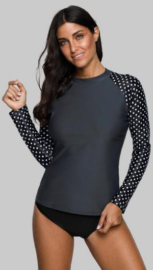 AUTUMN - Women Polka Dot Rashguard | Ariani Collections Co.