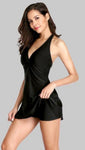 CAYLEE - Solid Color V Neck One-piece | Ariani Collections Co.