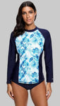 SARAH - Retro Floral Print Rashguard | Ariani Collections Co.