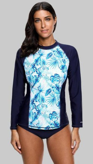 SARAH - Retro Floral Print Rashguard | Ariani Collections Co.