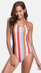 LUNA - Women Striped Backless Monokini | Ariani Collections Co.