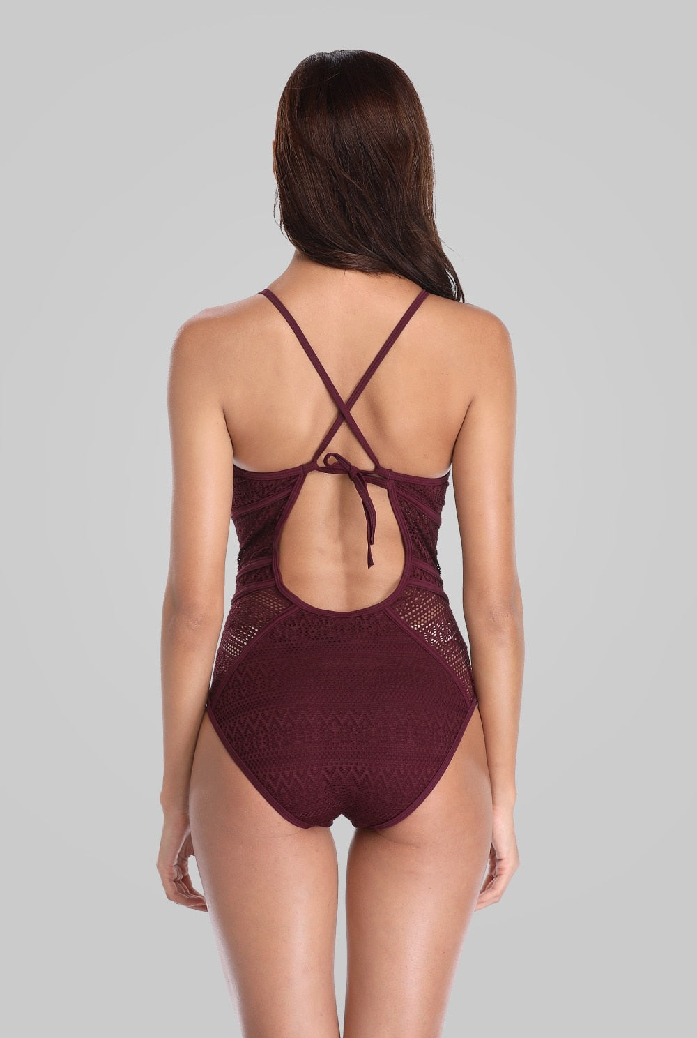 AMELIA - Sexy Deep V Mesh Monokini | Ariani Collections Co.