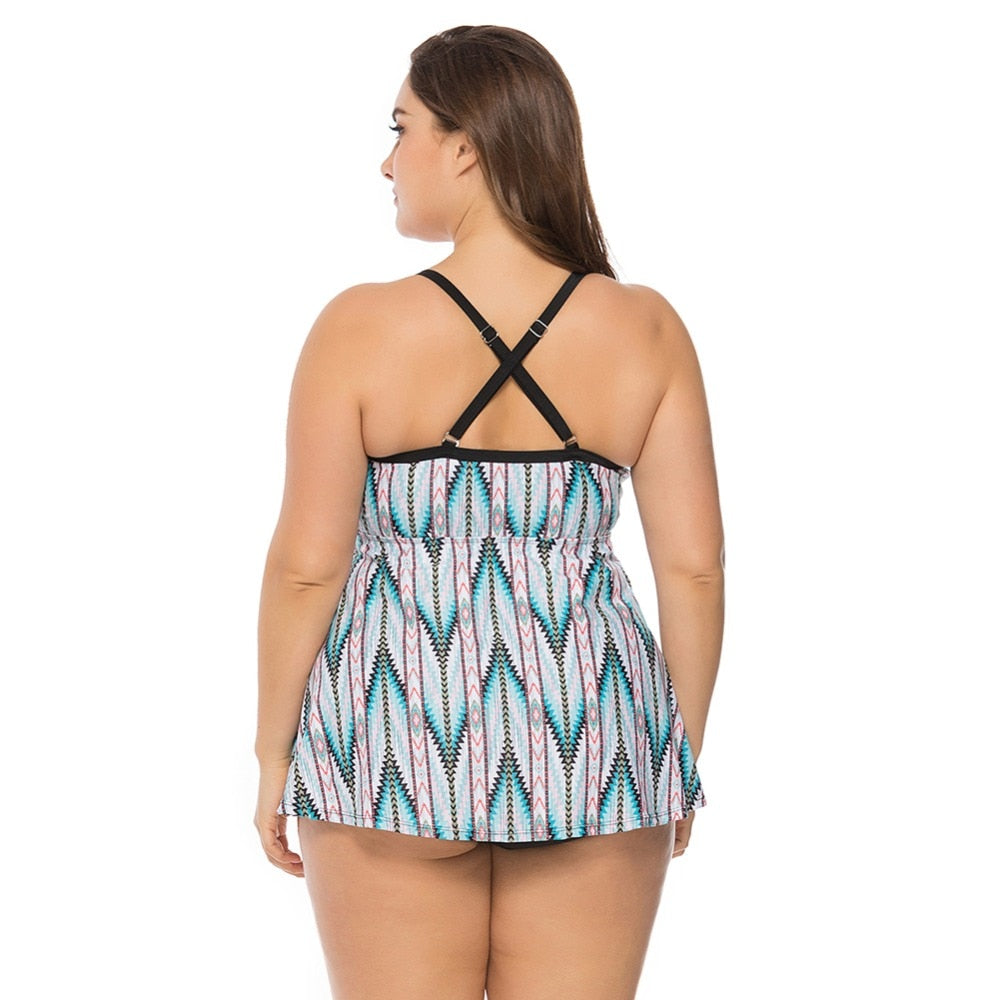 Summer Tankini High Waist Plus Size Swimwear - Ariani Collections