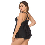 Two Piece Retro Tankini Swimwear - Black | Ariani Collections