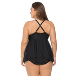 Two Piece Retro Tankini Swimwear - Black | Ariani Collections