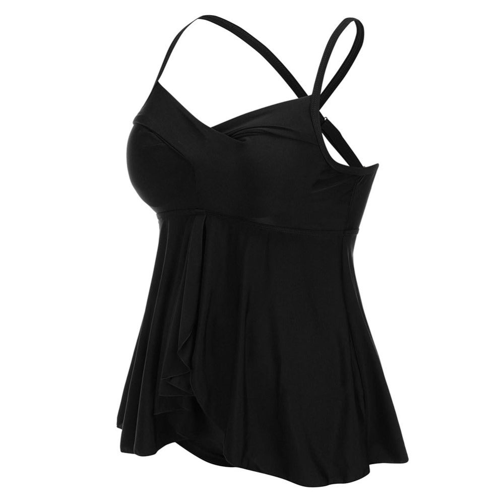 Two Piece Retro Tankini Swimwear - Black | Ariani Collections