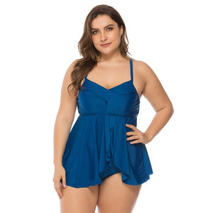 Plus Size Vintage Tankini Swimwear - Blue | Ariani Collections