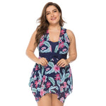 Plus Size Floral Print Monokini Swimwear - Ariani Collections