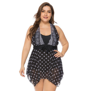 Plus Size Black Color Monokini Swimwear - Ariani Collections