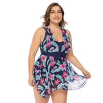 Plus Size Floral Print Monokini Swimwear - Ariani Collections