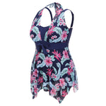 Plus Size Floral Print Monokini Swimwear - Ariani Collections