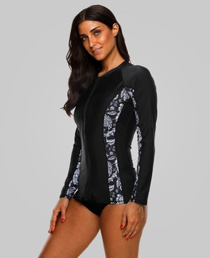 BRIELLE - Women Zip Up Rashguard | Ariani Collections Co.