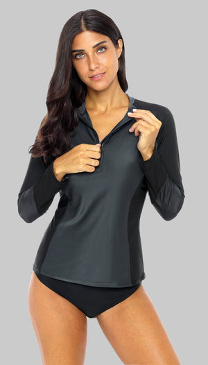 SAMIRA - Women Front Zipper Rashguard | Ariani Collections Co.