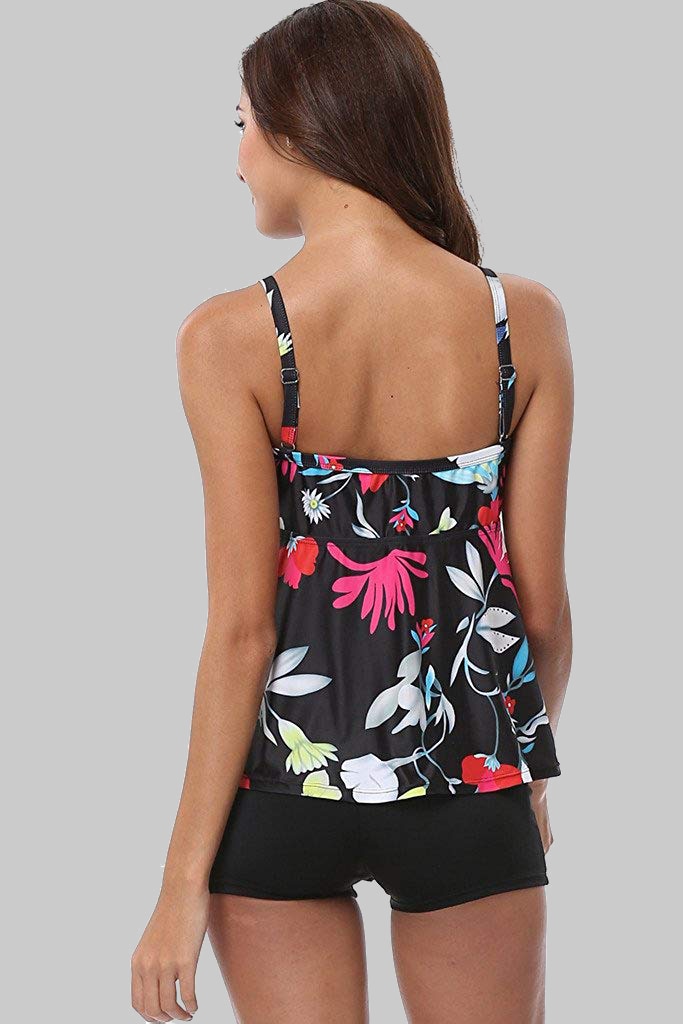 NOVA - Women Floral Tie Front Tankini Set | Ariani Collections Co.