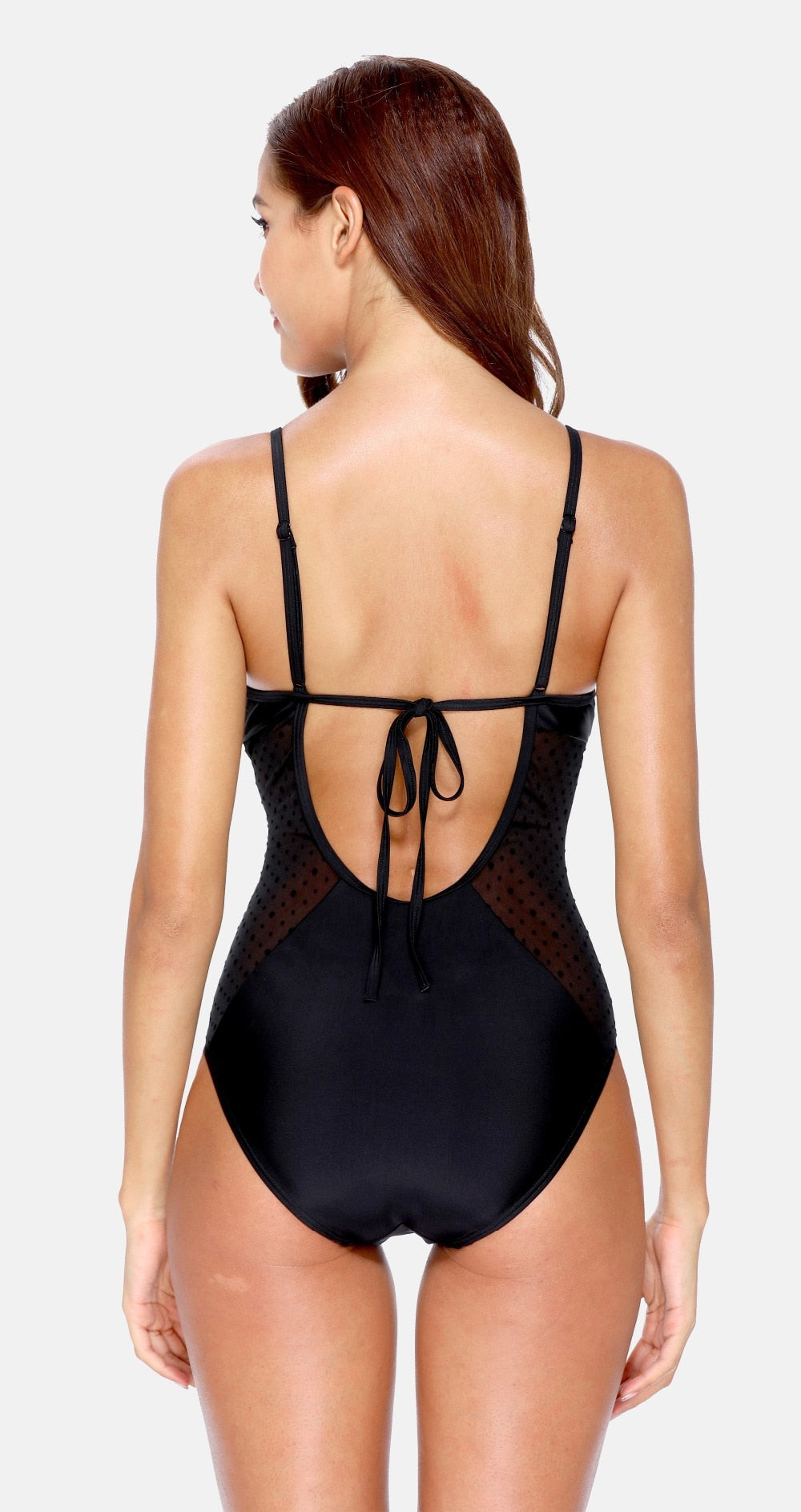 RILEY - Mesh Plunge One Piece Swimsuit | Ariani Collections Co.