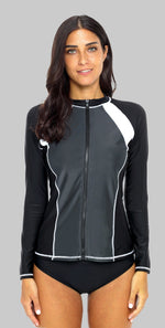 ADRIENNE - Long Sleeve Zipper Rashguard | Ariani Collections Co.