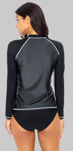 ADRIENNE - Long Sleeve Zipper Rashguard | Ariani Collections Co.